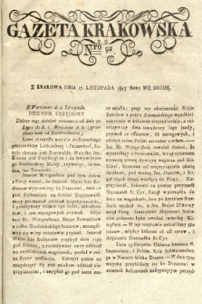 Gazeta Krakowska. 1813, nr 92