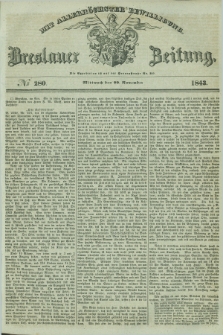 Breslauer Zeitung : mit allerhöchster Bewilligung. 1843, № 280 (29 November) + dod.