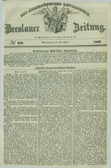 Breslauer Zeitung : mit allerhöchster Bewilligung. 1843, № 290 (11 December) + dod.