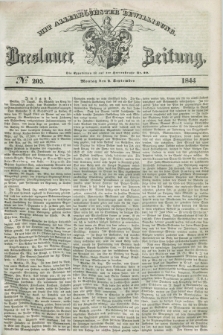 Breslauer Zeitung : mit allerhöchster Bewilligung. 1844, № 205 (2 September) + dod.