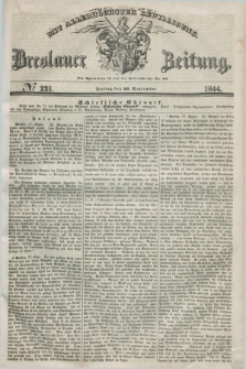 Breslauer Zeitung : mit allerhöchster Bewilligung. 1844, № 221 (20 September) + dod.