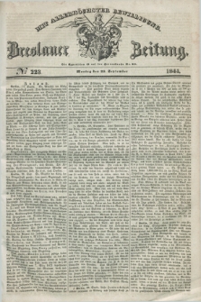 Breslauer Zeitung : mit allerhöchster Bewilligung. 1844, № 223 (23 September) + dod.