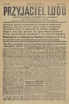 Przyjaciel Ludu : organ Polskiego Stronnictwa Ludowego. 1914, nr 28