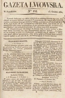 Gazeta Lwowska. 1830, nr 141