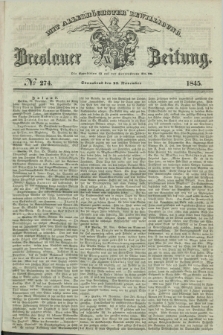 Breslauer Zeitung : mit allerhöchster Bewilligung. 1845, № 274 (22 November)
