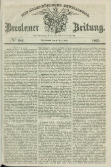 Breslauer Zeitung : mit allerhöchster Bewilligung. 1845, № 283 (3 December) + dod.
