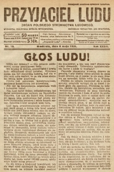 Przyjaciel Ludu : organ Polskiego Stronnictwa Ludowego. 1921, nr 19