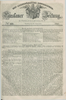 Breslauer Zeitung : mit allerhöchster Bewilligung. 1847, № 226 (28 September) + dod.