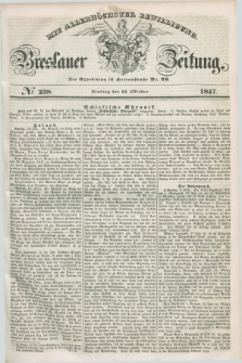 Breslauer Zeitung : mit allerhöchster Bewilligung. 1847, № 238 (12 Oktober) + dod.