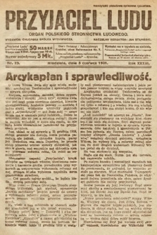 Przyjaciel Ludu : organ Polskiego Stronnictwa Ludowego. 1921, nr 23