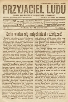 Przyjaciel Ludu : organ Polskiego Stronnictwa Ludowego. 1921, nr 25