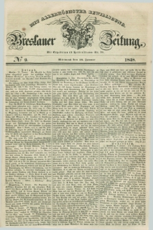 Breslauer Zeitung : mit allerhöchster Bewilligung. 1848, № 9 (12 Januar) + dod.