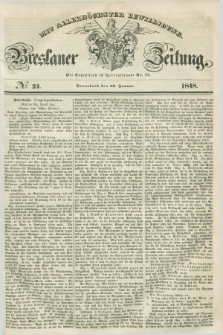 Breslauer Zeitung : mit allerhöchster Bewilligung. 1848, № 24 (29 Januar) + dod.