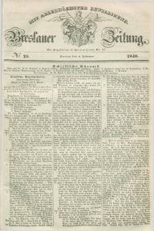 Breslauer Zeitung : mit allerhöchster Bewilligung. 1848, № 29 (4 Februar) + dod.