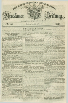Breslauer Zeitung : mit allerhöchster Bewilligung. 1848, № 38 (15 Februar) + dod.