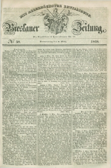 Breslauer Zeitung : mit allerhöchster Bewilligung. 1848, № 58 (9 März) + dod.