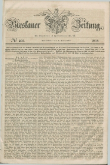 Breslauer Zeitung. 1848, № 205 (2 September) + dod.