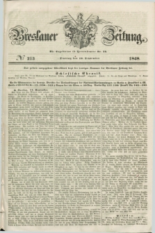 Breslauer Zeitung. 1848, № 213 (12 September) + dod.