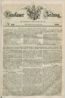 Breslauer Zeitung. 1848, № 226 (27 September) + dod.