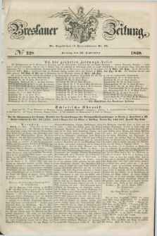 Breslauer Zeitung. 1848, № 228 (29 September) + dod.
