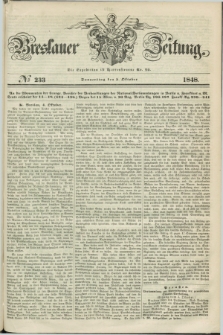 Breslauer Zeitung. 1848, № 233 (5 Oktober) + dod.