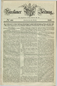 Breslauer Zeitung. 1848, № 248 (22 Oktober) + dod.