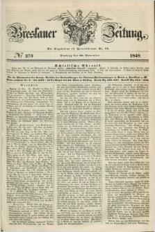Breslauer Zeitung. 1848, № 279 (28 November) + dod.