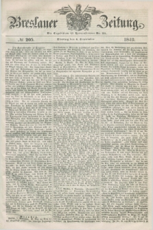 Breslauer Zeitung. 1849, № 205 (4 September) + dod.