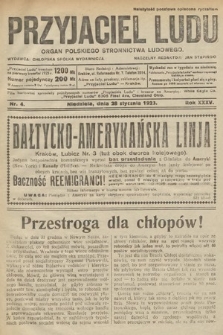 Przyjaciel Ludu : organ Polskiego Stronnictwa Ludowego. 1923, nr 4