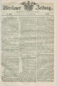 Breslauer Zeitung. 1849, № 213 (13 September) + dod.