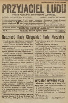 Przyjaciel Ludu : organ Polskiego Stronnictwa Ludowego. 1922, nr 5