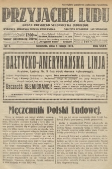 Przyjaciel Ludu : organ Polskiego Stronnictwa Ludowego. 1923, nr 5