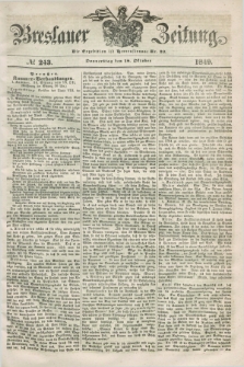 Breslauer Zeitung. 1849, № 243 (18 Oktober) + dod.