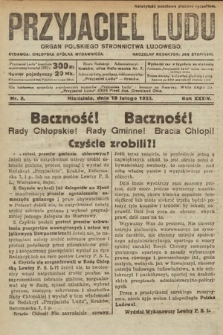 Przyjaciel Ludu : organ Polskiego Stronnictwa Ludowego. 1922, nr 8