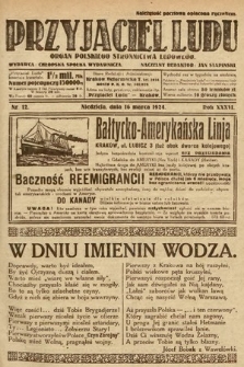 Przyjaciel Ludu : organ Polskiego Stronnictwa Ludowego. 1924, nr 12