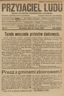 Przyjaciel Ludu : organ Polskiego Stronnictwa Ludowego. 1922, nr 9