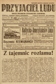 Przyjaciel Ludu : organ Polskiego Stronnictwa Ludowego. 1924, nr 13