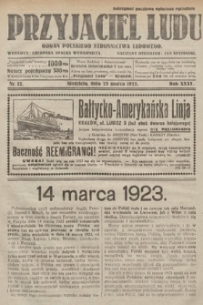 Przyjaciel Ludu : organ Polskiego Stronnictwa Ludowego. 1923, nr 12