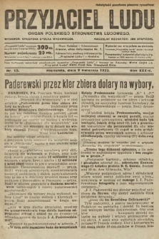 Przyjaciel Ludu : organ Polskiego Stronnictwa Ludowego. 1922, nr 15