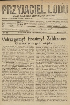 Przyjaciel Ludu : organ Polskiego Stronnictwa Ludowego. 1922, nr 18