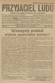 Przyjaciel Ludu : organ Polskiego Stronnictwa Ludowego. 1922, nr 20