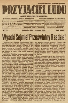 Przyjaciel Ludu : organ Polskiego Stronnictwa Ludowego. 1924, nr 23