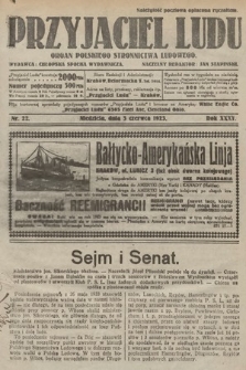 Przyjaciel Ludu : organ Polskiego Stronnictwa Ludowego. 1923, nr 22