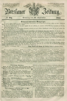 Breslauer Zeitung. 1851, № 262 (21 September) + dod.