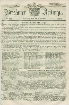 Breslauer Zeitung. 1851, № 269 (28 September) + dod.