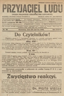 Przyjaciel Ludu : organ Polskiego Stronnictwa Ludowego. 1922, nr 26