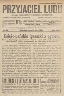 Przyjaciel Ludu : organ Polskiego Stronnictwa Ludowego. 1922, nr 29