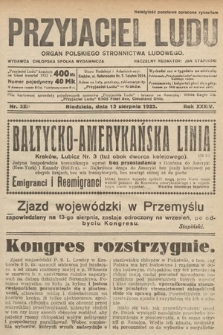 Przyjaciel Ludu : organ Polskiego Stronnictwa Ludowego. 1922, nr 33