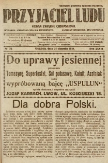 Przyjaciel Ludu : organ Polskiego Stronnictwa Ludowego. 1924, nr 36