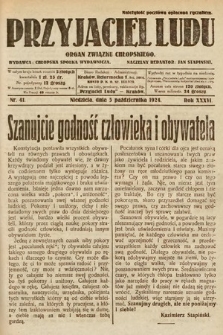 Przyjaciel Ludu : organ Polskiego Stronnictwa Ludowego. 1924, nr 41